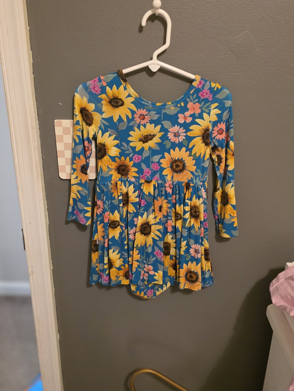 Baby Girl Floral Sunflower Onesie Dress